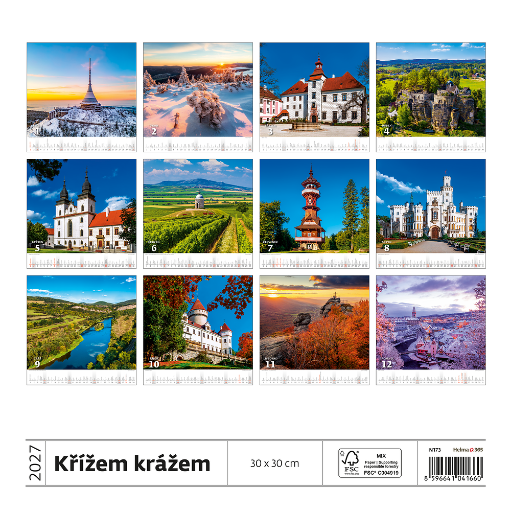Kalendář Křížem krážem Českou republikou