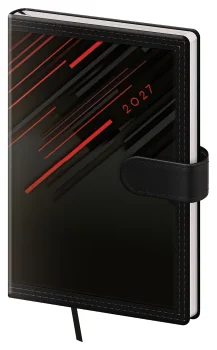 Kapesní diář A6 Tone s magnetem červený