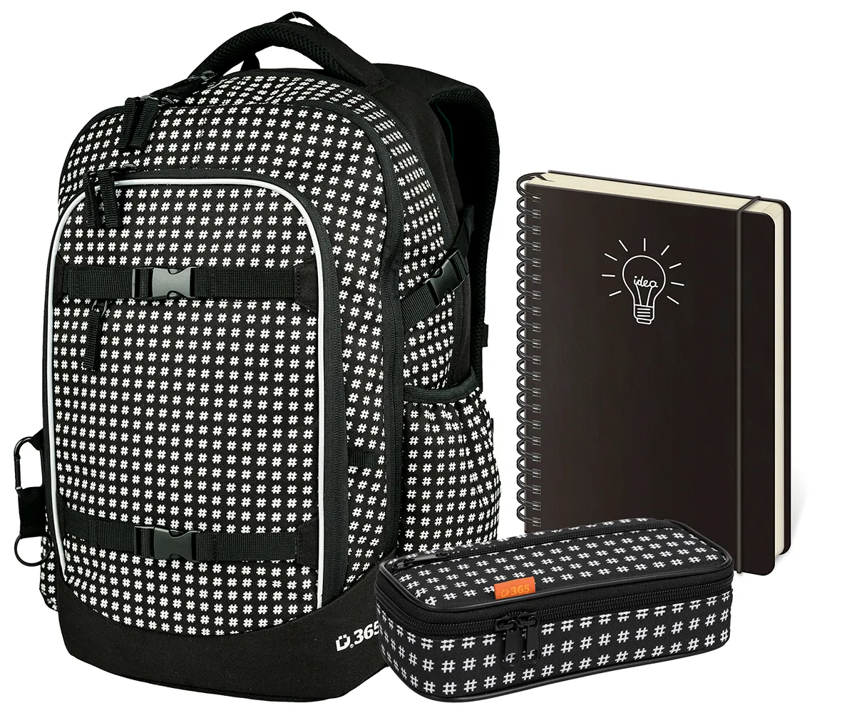 Školní set třídílný Midi Hashtag