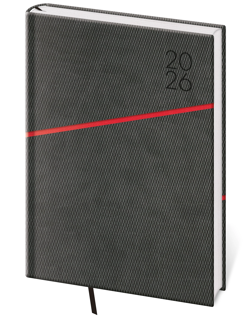 Denní diář A5 Grife šedo/červený