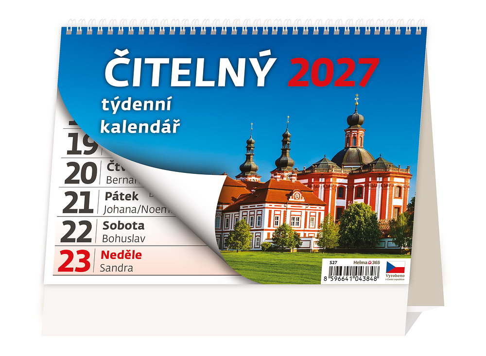 Čitelný týdenní kalendář