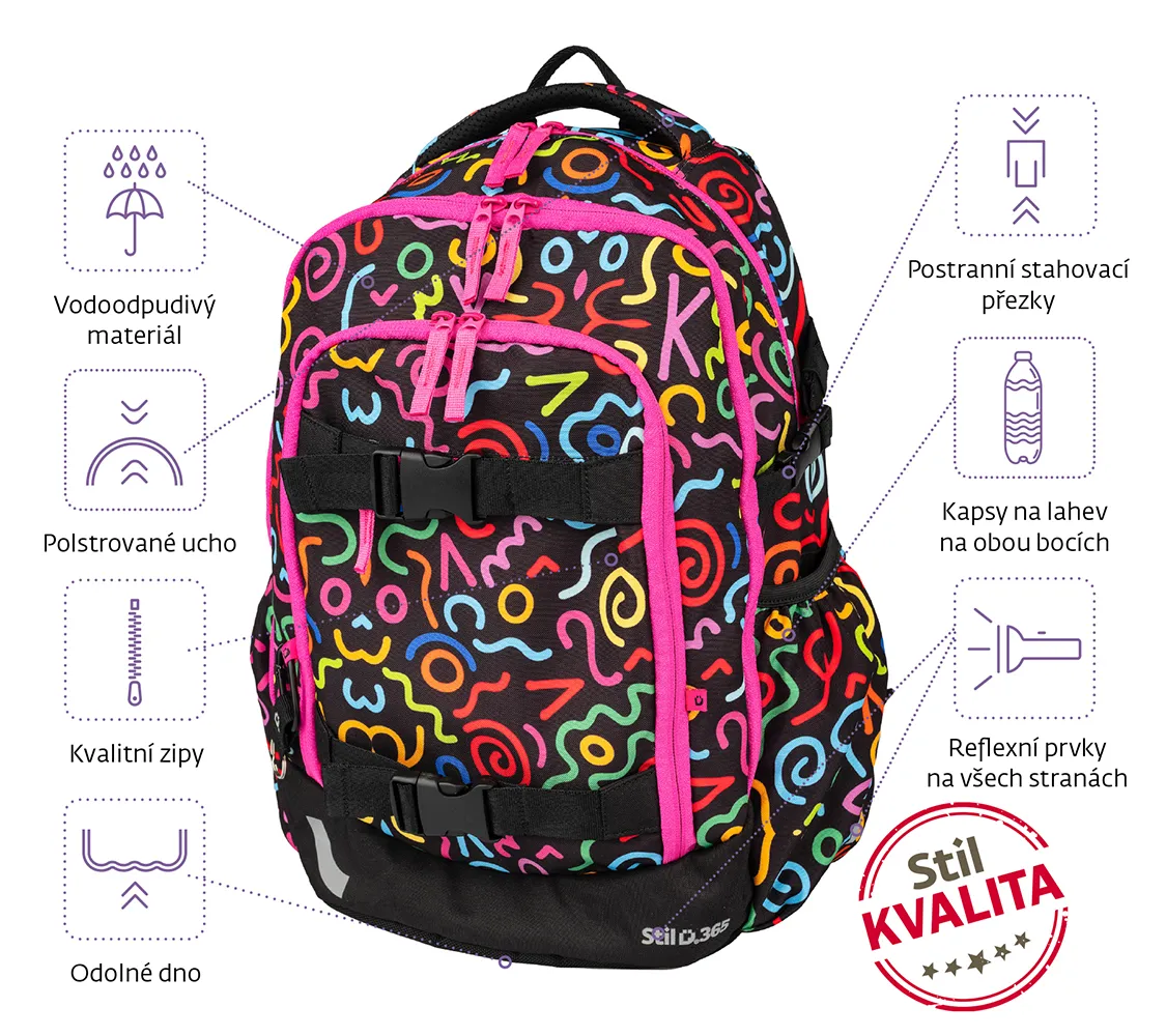 Školský batoh Midi Circ