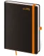 Týdenní diář B6 Black Orange s poutkem
