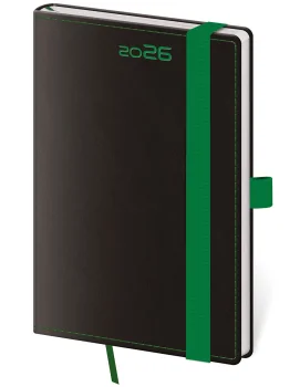 Kapesní diář Black Green s poutkem
