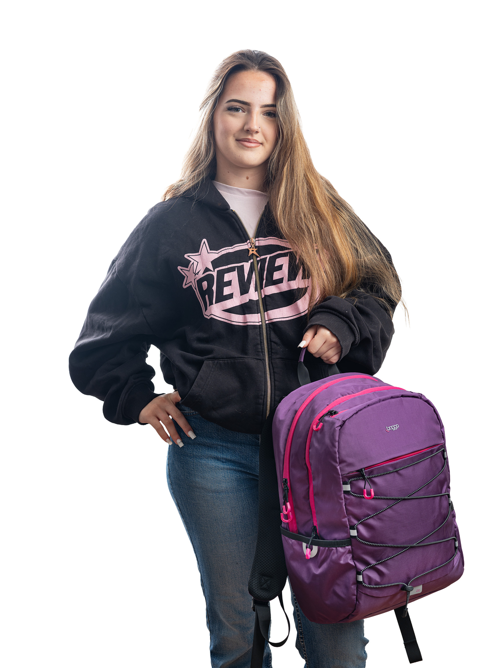 Studentský set Baggo Tweeny Deep Purple  třídílný