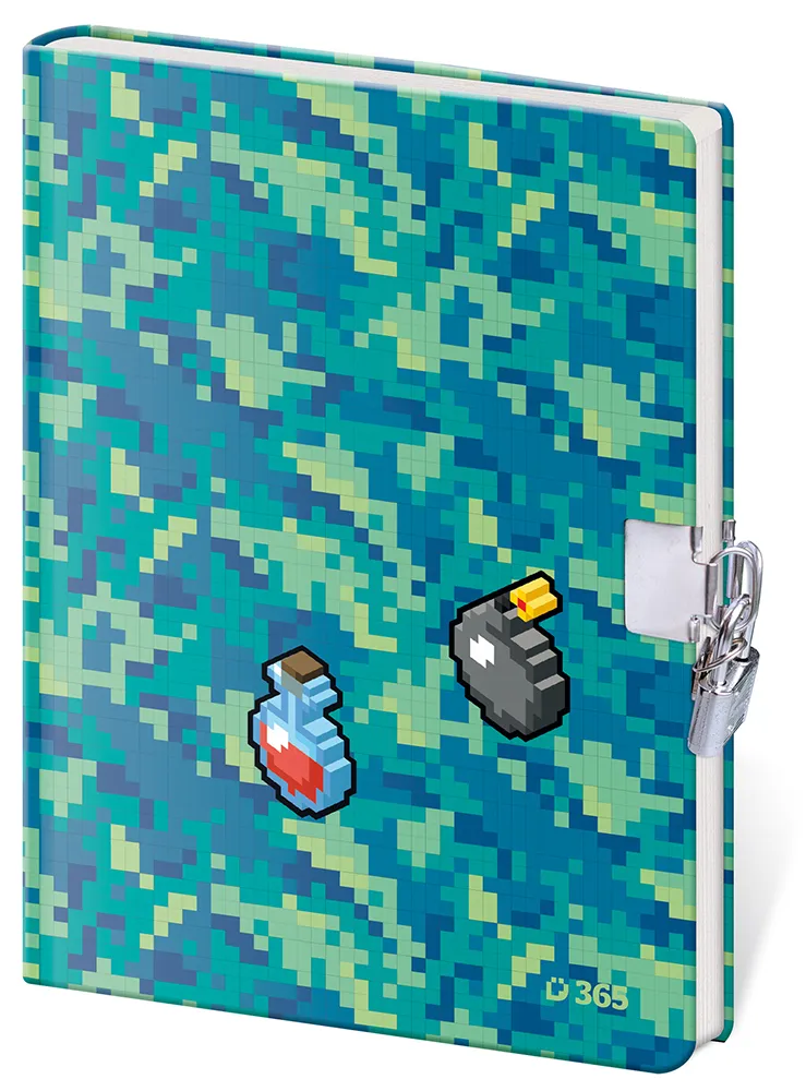 Památník 12,5 x 18 cm se zámkem - Pixel Quest