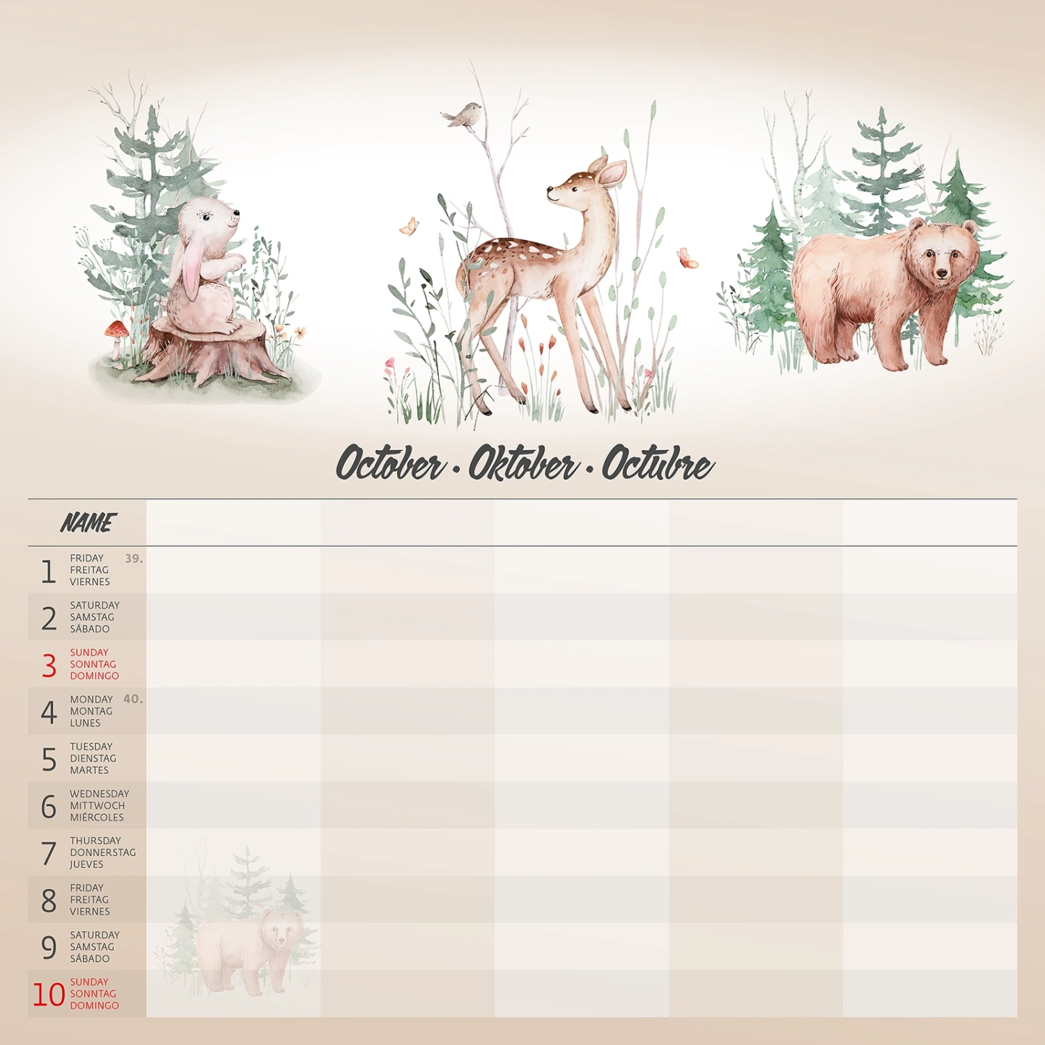 Kalendář Family Planner