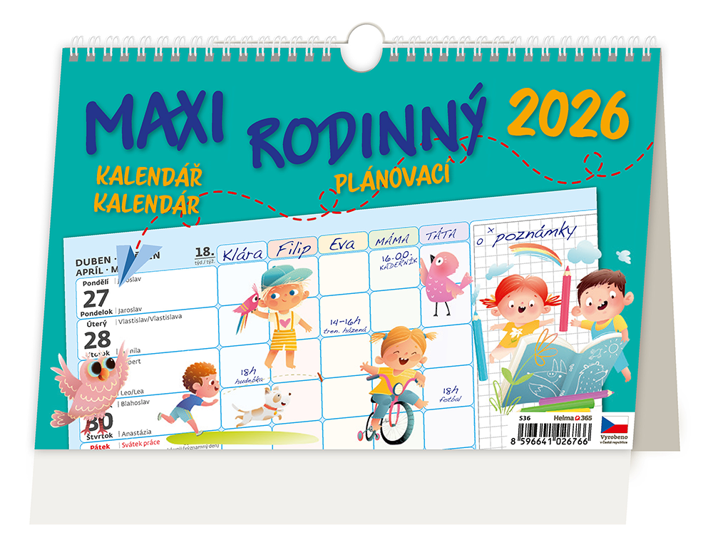 Kalendár MAXI RODINNÝ plánovací kalendár