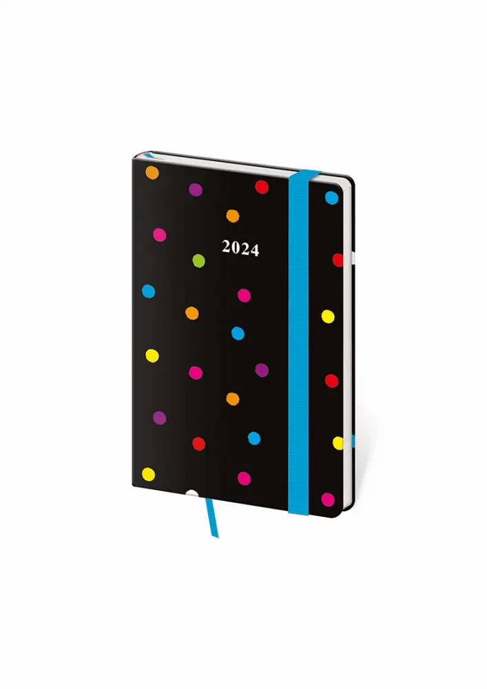 Kapesní diář Vario Dots s gumičkou