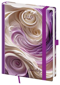 Týdenní diář B6 Vario Matragi Violet s gumičkou