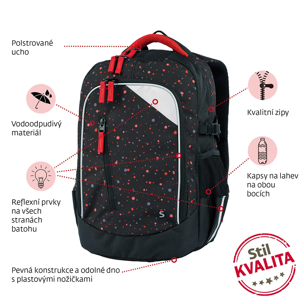 Školský batoh midi Dotty