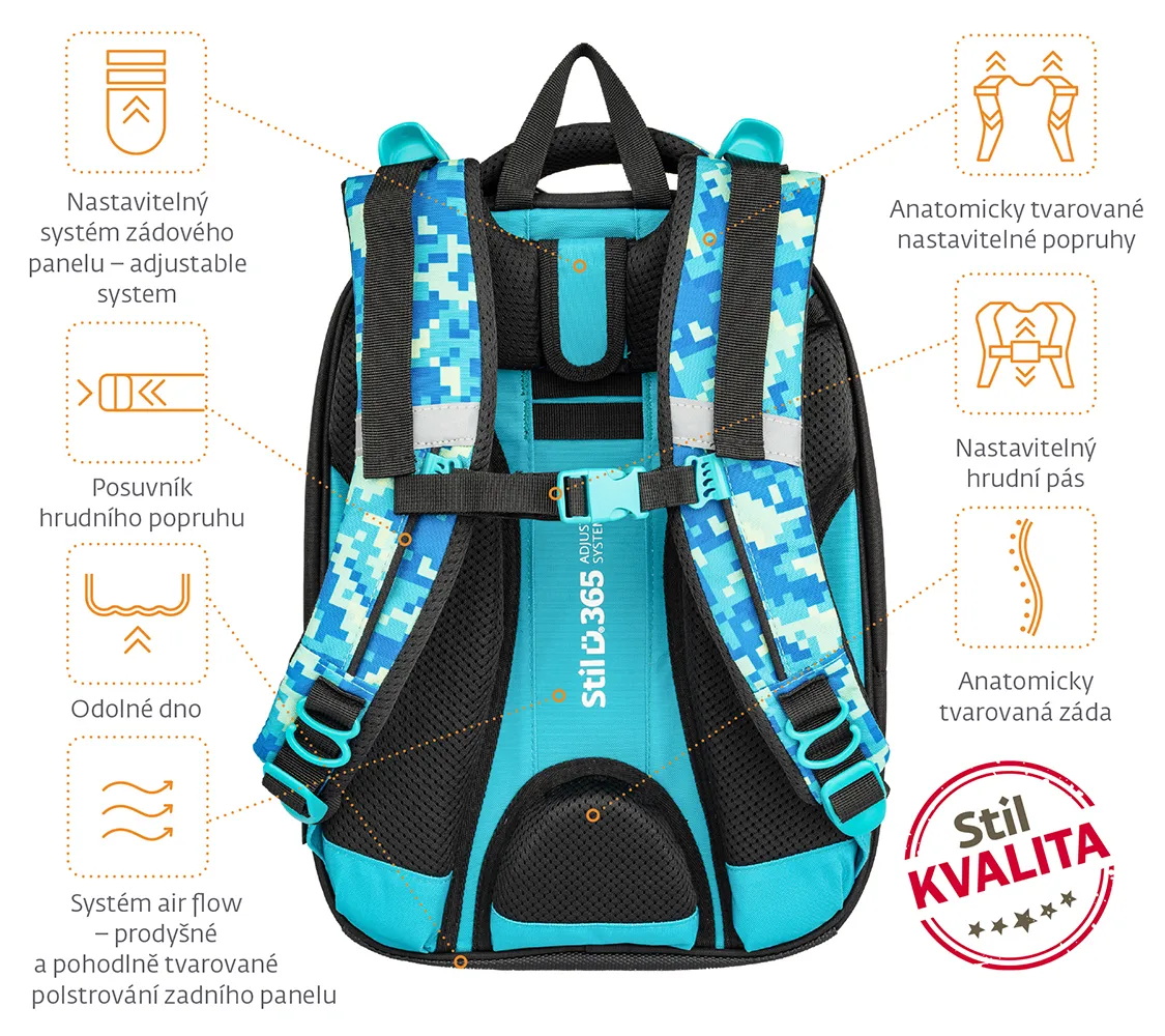 Školní batoh Junior Pixel Quest