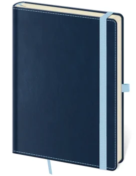 Tečkovaný zápisník Double Blue L (čtverečkovaný)