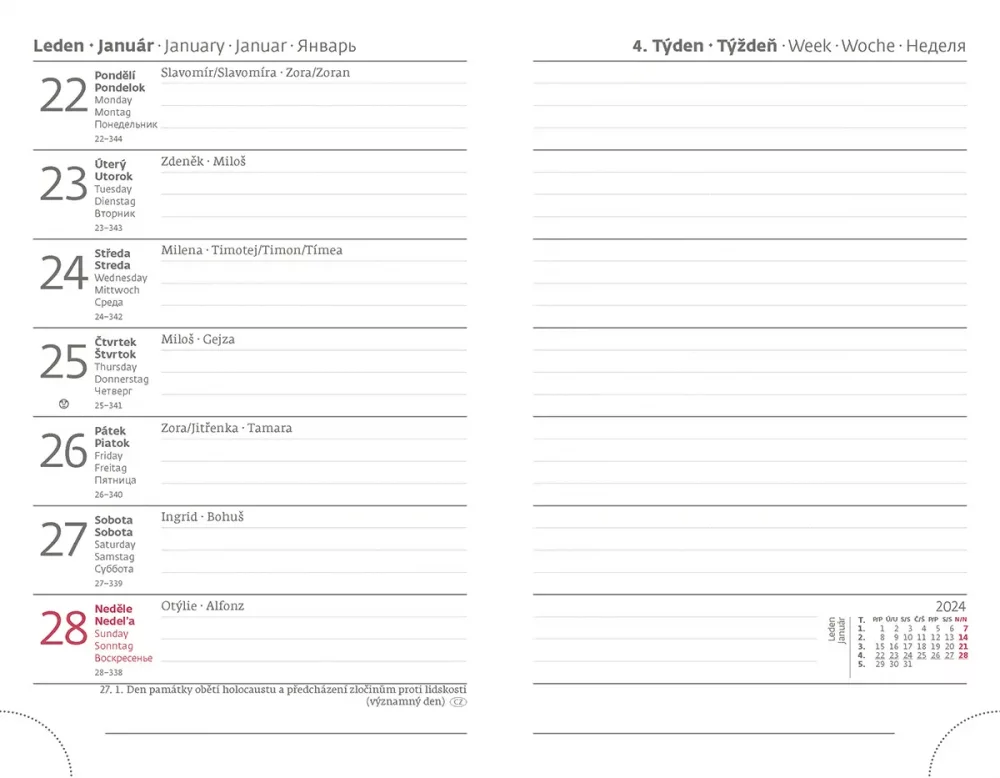 Kapesní diář Flip černo/zelený