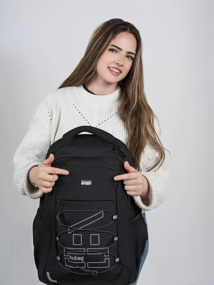 Černý batoh Baggo Brisk Bubag Black-VZOR-LIDA