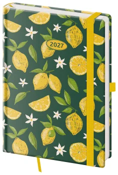Týdenní diář A5 Vario Lemons s gumičkou