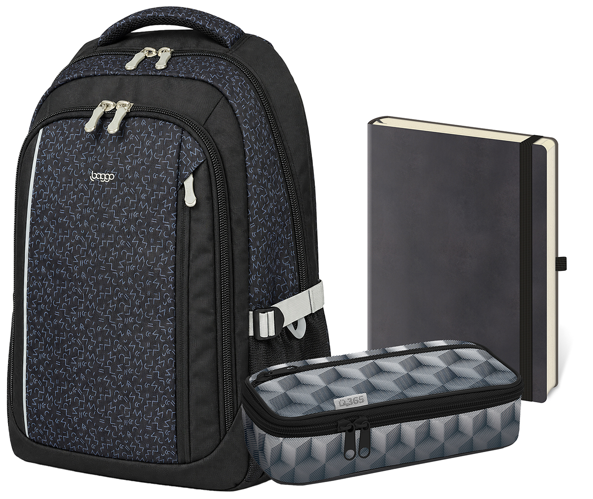 Studentský set Baggo Groovy Doodles třídílný