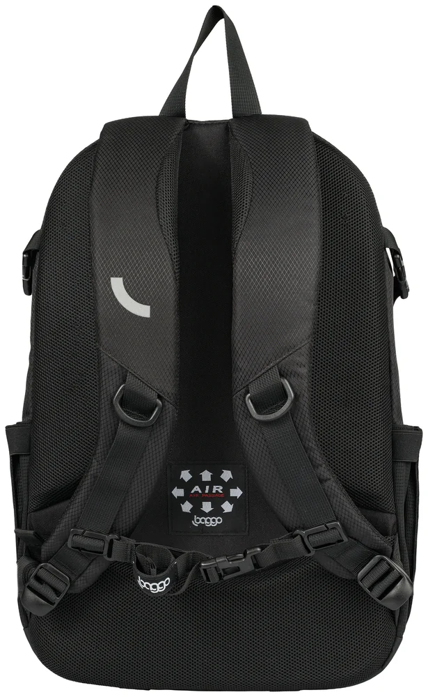 Černý městský batoh Baggo Flex Heartbeat Black
