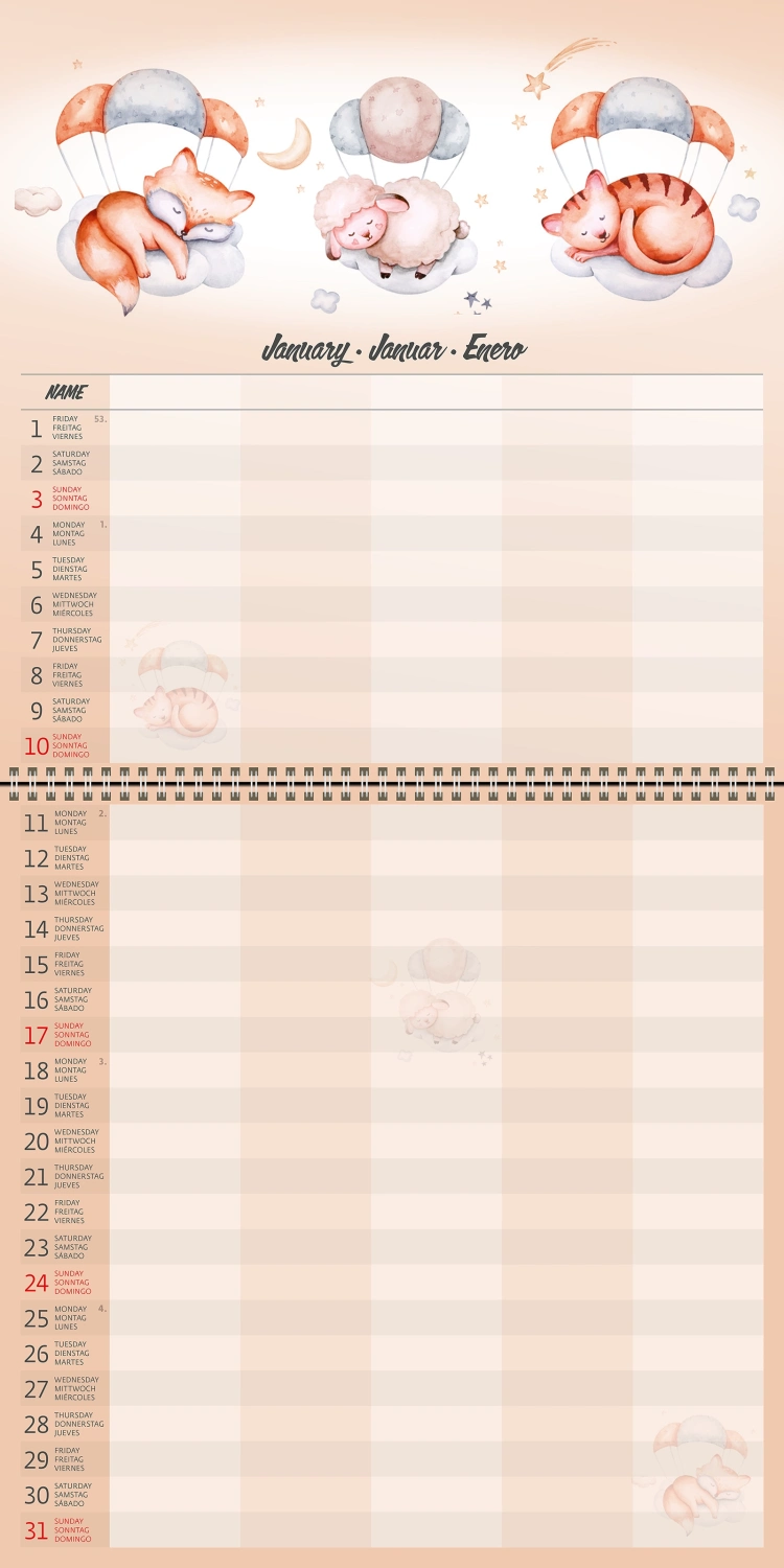 Kalendár Family Planner