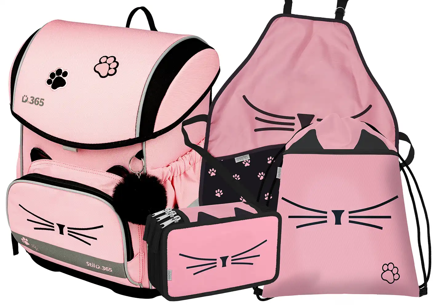 Školní set čtyřdílný Smile Cat lady