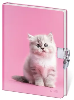 Pamätník 13 x 18 cm so zámkom - Lovely Kitten