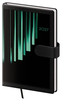 Kapesní diář A6 Tone s magnetem zelený