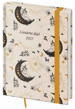 Týdenní diář B6 Lunární Luna s gumičkou