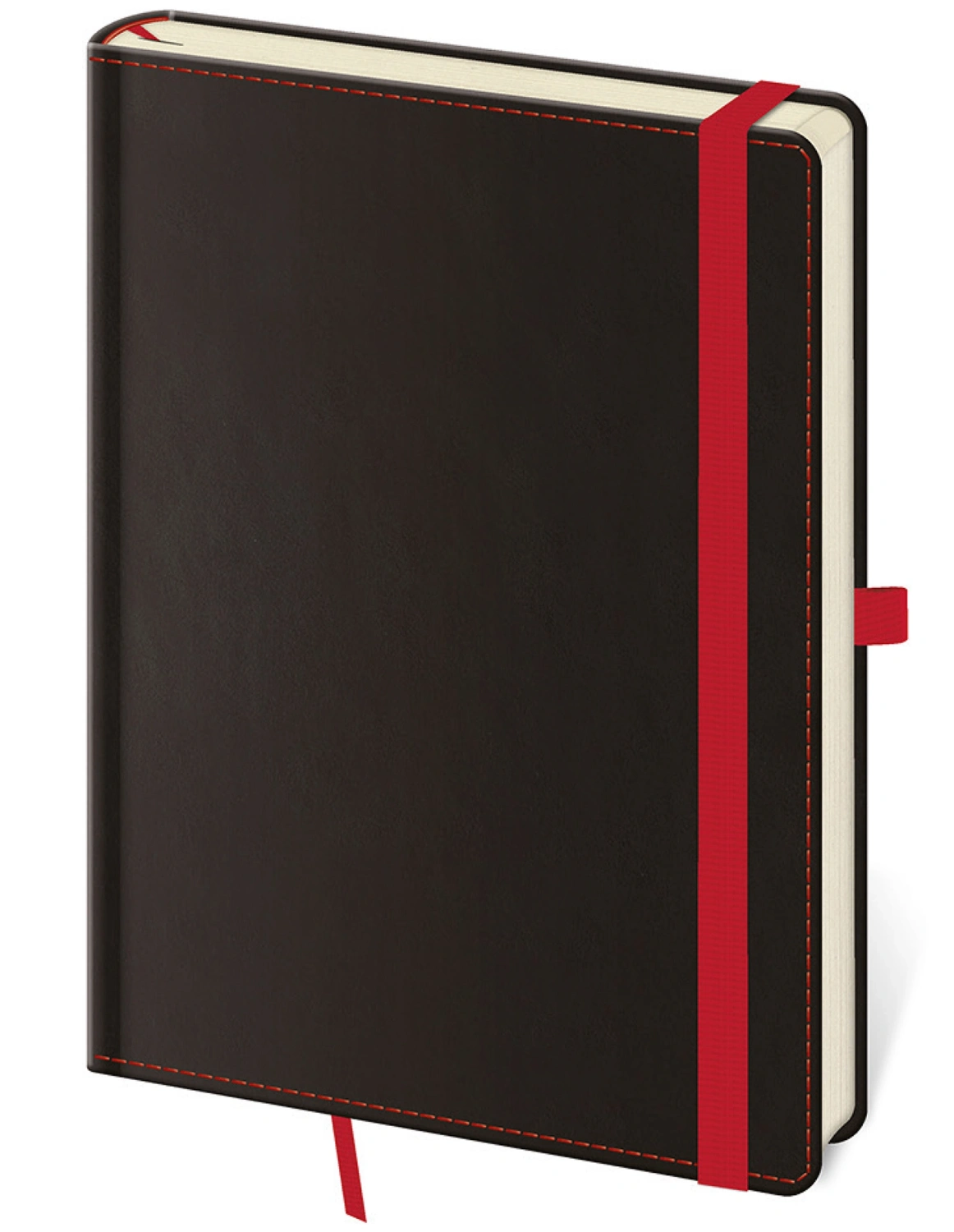 Zápisník Black Red L linajkový