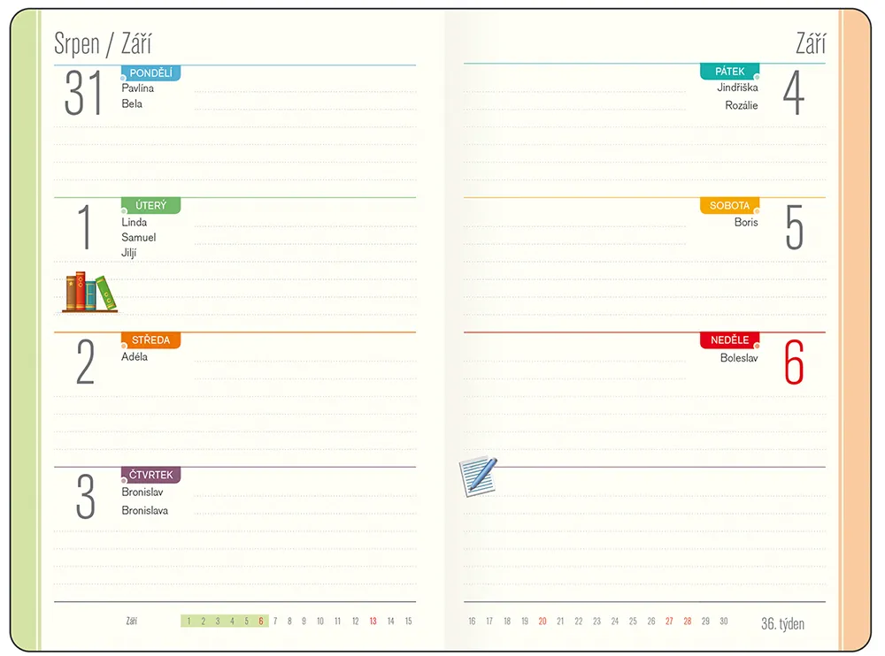 Školní diář STUDENT Pixel Quest 2026/27 - české kalendárium