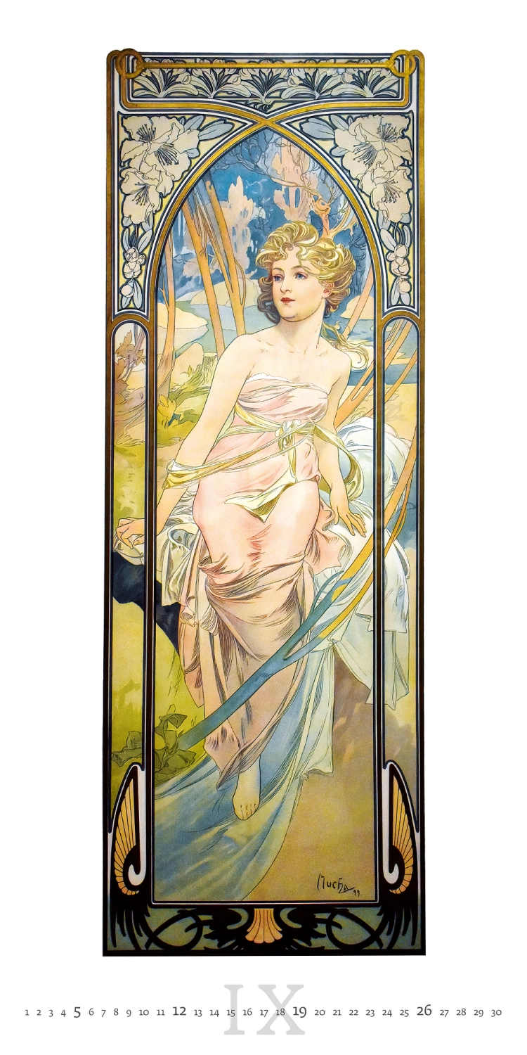 Kalendár Alfons Mucha