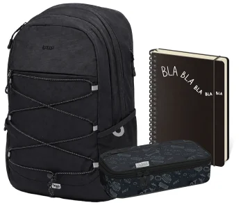 Studentský set Baggo Tweeny Black třídílný