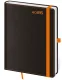 Týdenní diář A5 Black Orange s poutkem