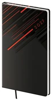 Kapesní diář A6 Vario Red lines