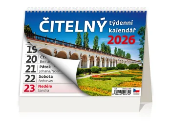 Čitelný týdenní kalendář
