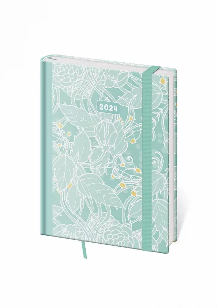 Denní diář B6 Vario Turquoise s gumičkou