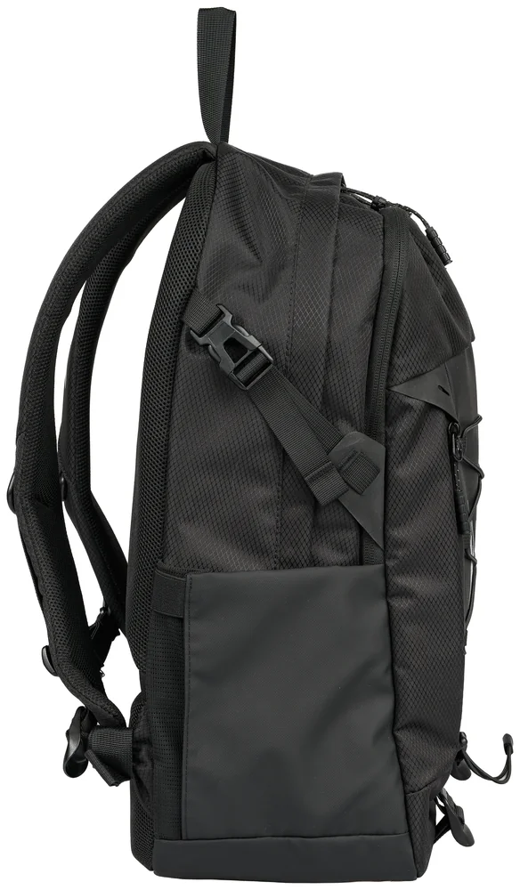 Černý městský batoh Baggo Flex Heartbeat Black