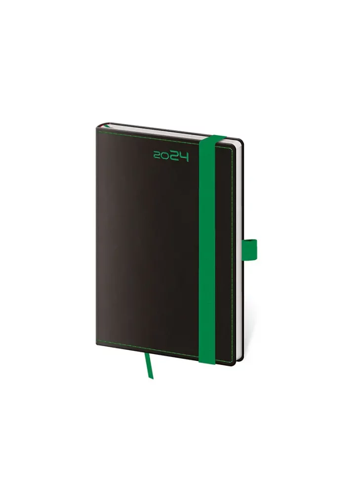Kapesní diář Black Green s poutkem
