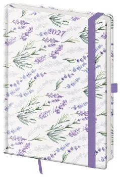 Denní diář A5 Vario Lavender s gumičkou