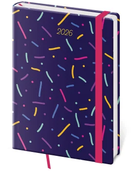 Týdenní diář A5 Vario Sprinkles s gumičkou