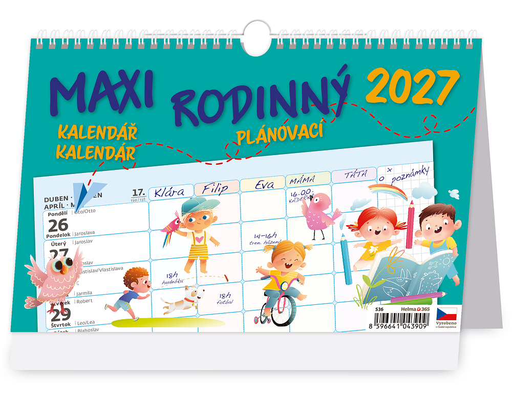Maxi rodinný plánovací kalendář