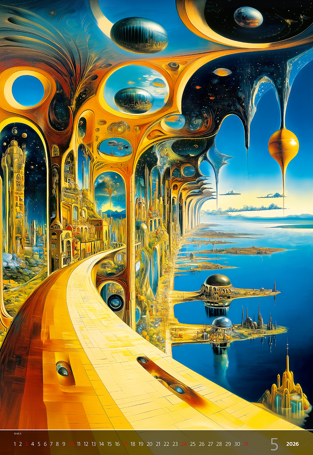 Kalendář Surreal New Worlds