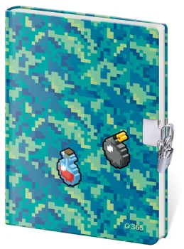 Památník 12,5 x 18 cm se zámkem - Pixel Quest