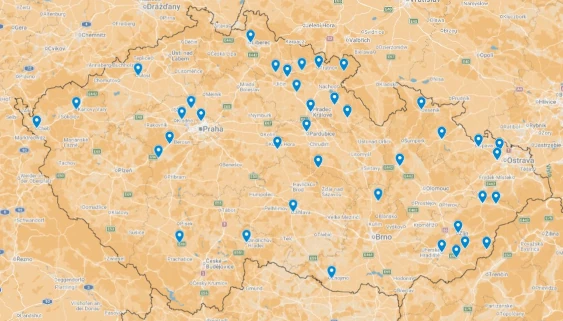Mapa partnerských prodejen Stil v České republice