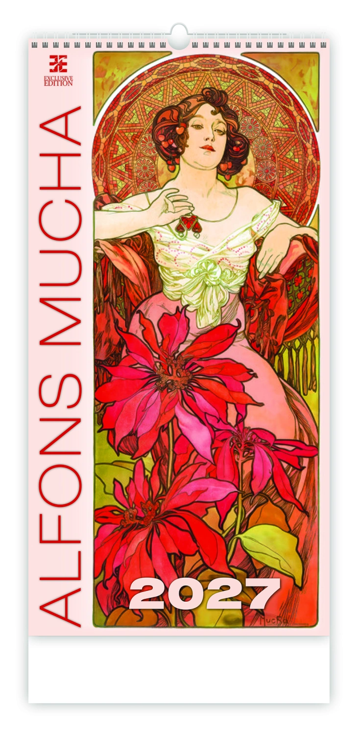 Kalendár Alfons Mucha – titulná strana