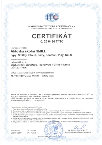 certifikát kvality ITC pro aktovky Stil