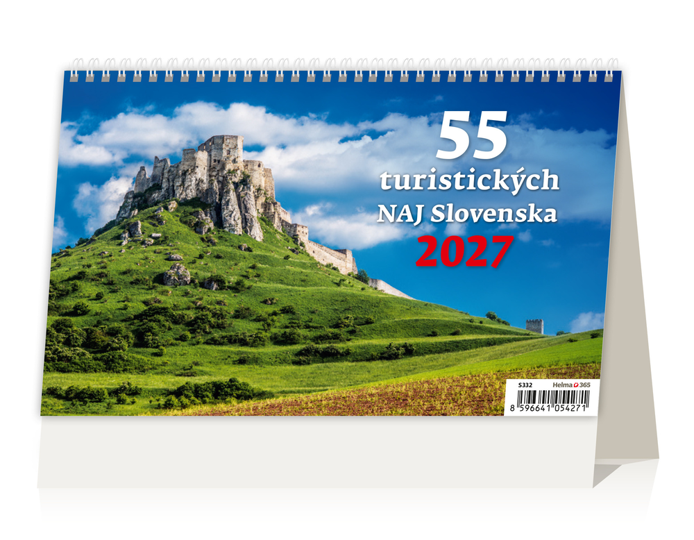 Kalendár 55 turistických NAJ Slovenska – titulná strana